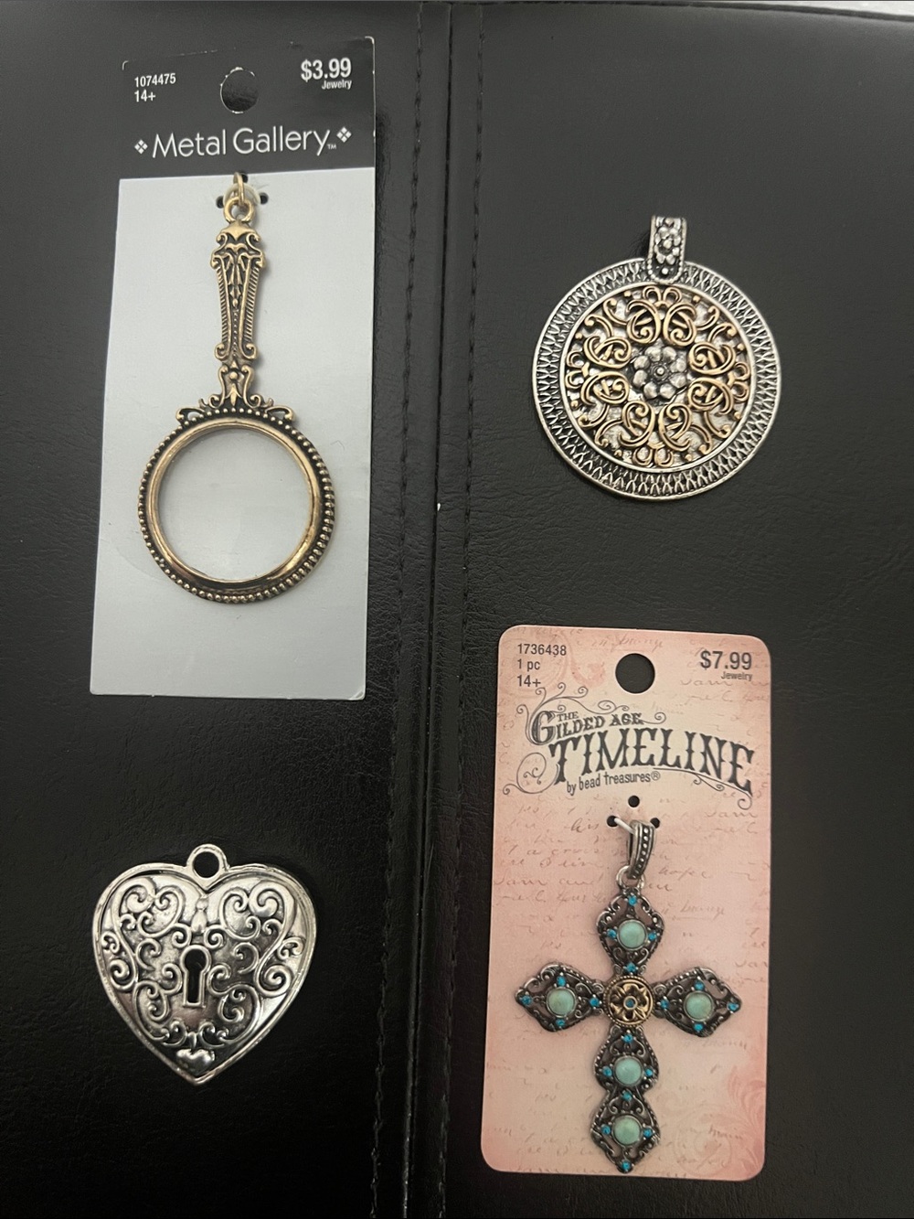 Gallery Metallic Brass and Silver Decorative Pendant Assortment